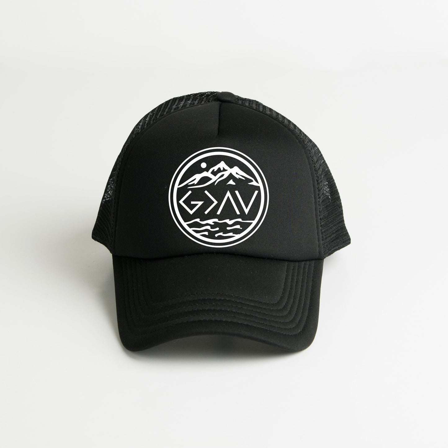 God Is Greater Circle | Foam Trucker Hat