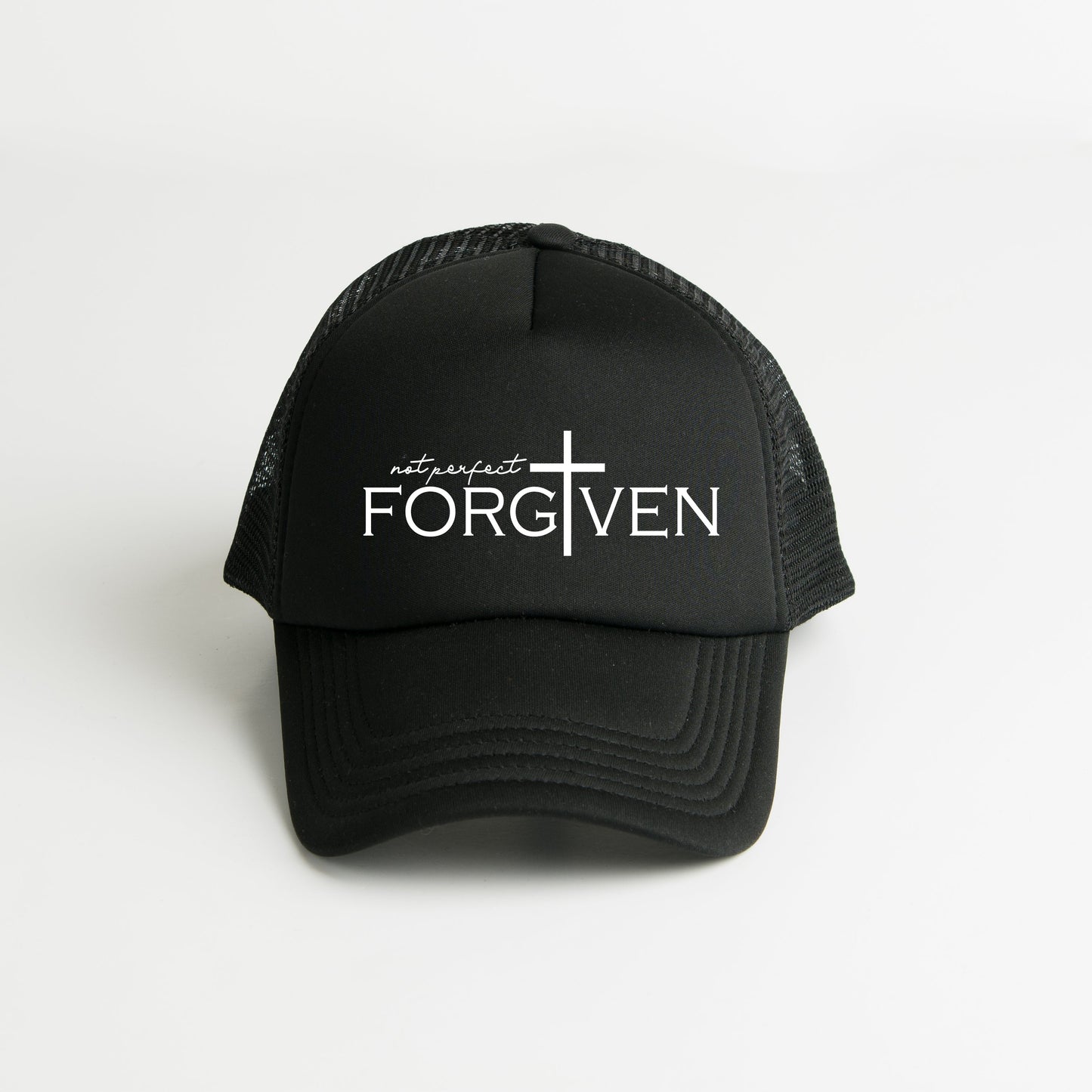 Not Perfect Forgiven Cross | Foam Trucker Hat