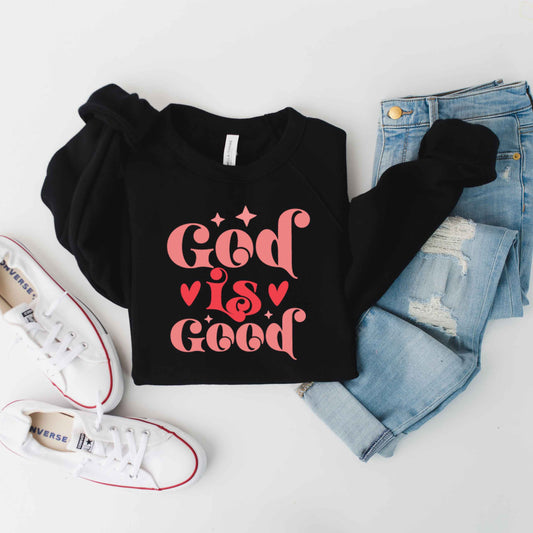 God Is Good Hearts | Bella Canvas Premium Sweatshirt