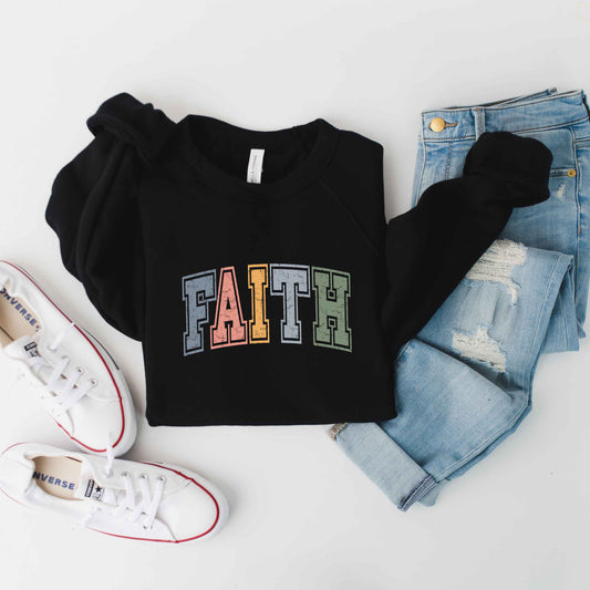 Faith Varsity | Bella Canvas Premium Sweatshirt