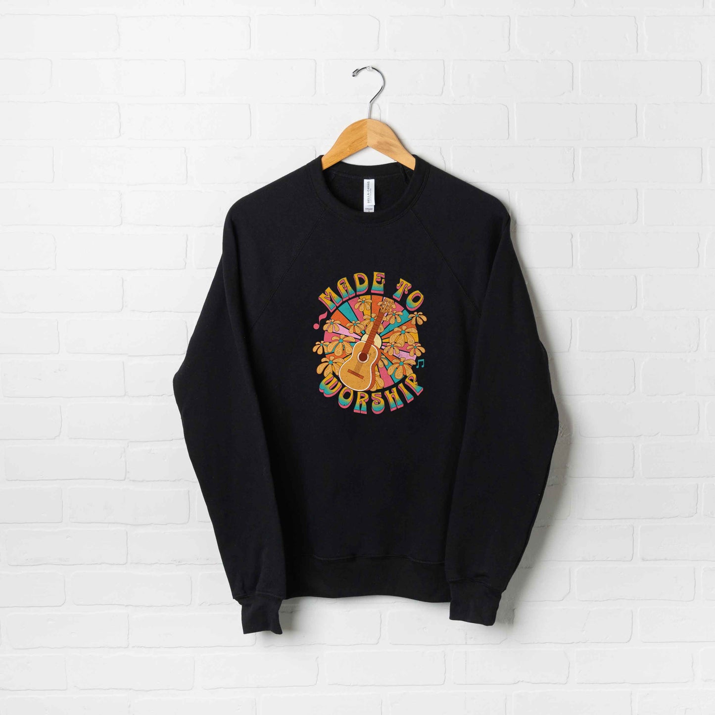 Made To Worship Guitar | Bella Canvas Premium Sweatshirt