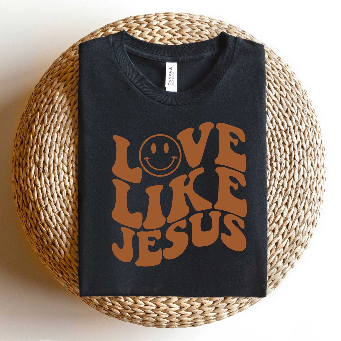 Love Like Jesus Smiley Face | Short Sleeve Crew Neck