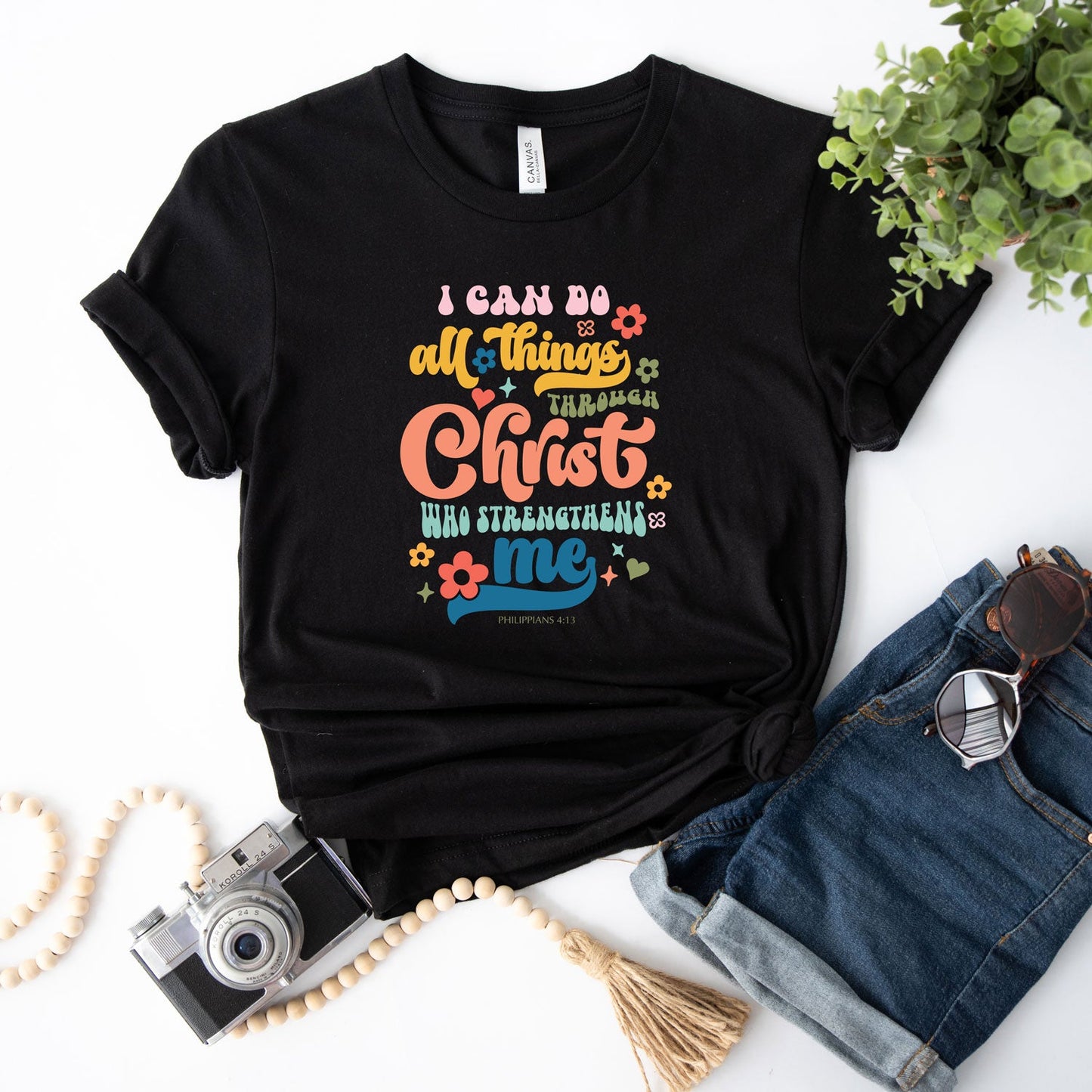 I Can Do All Things Colorful | Short Sleeve Crew Neck