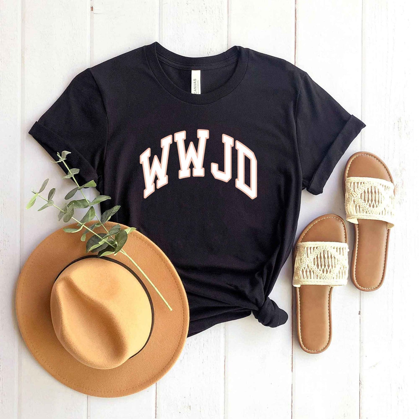 WWJD Varsity | Short Sleeve Crew Neck