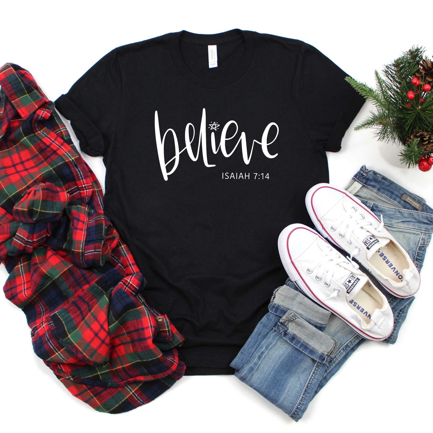 Believe Scripture | Short Sleeve Crew Neck