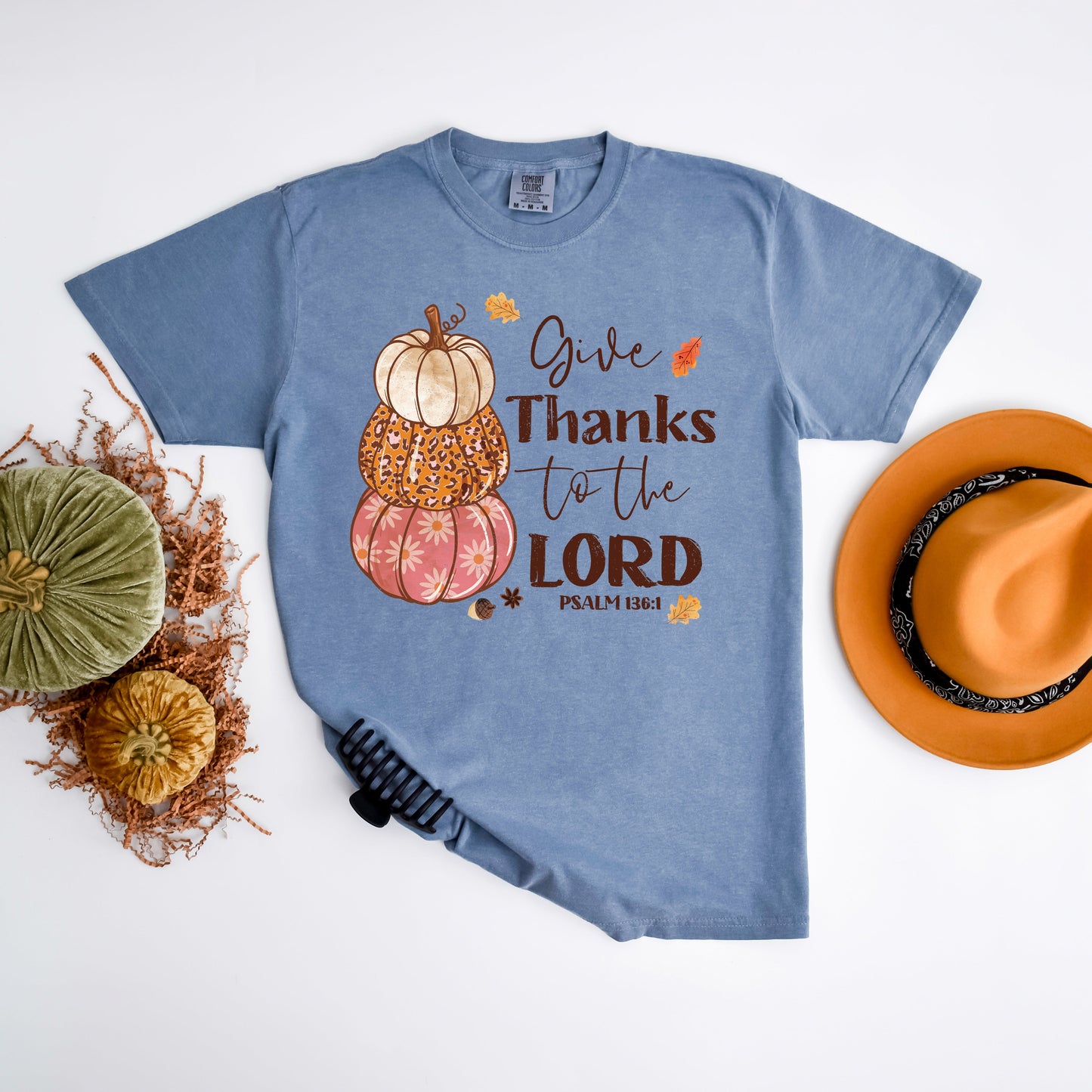 Give Thanks Pumpkins | Garment Dyed Tee