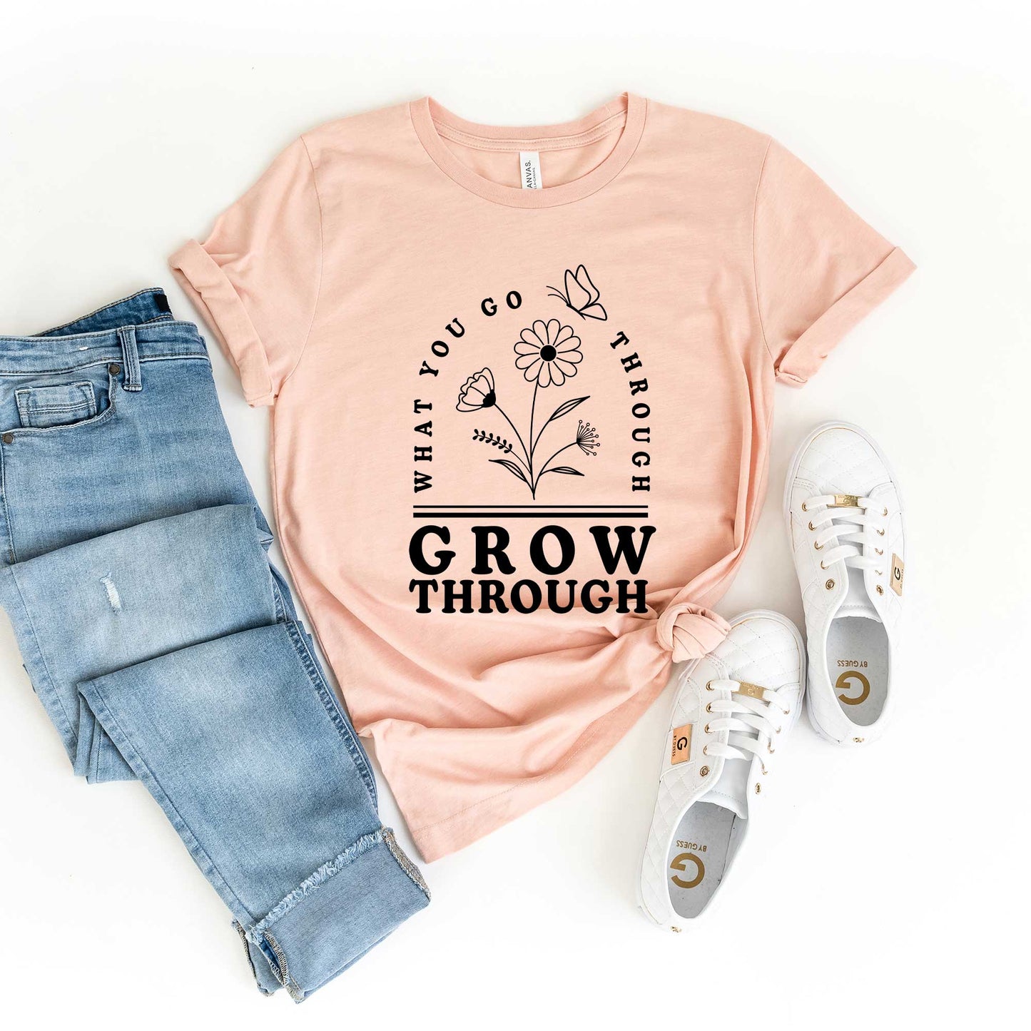 Go Through What You Go Through Flowers | Short Sleeve Crew Neck