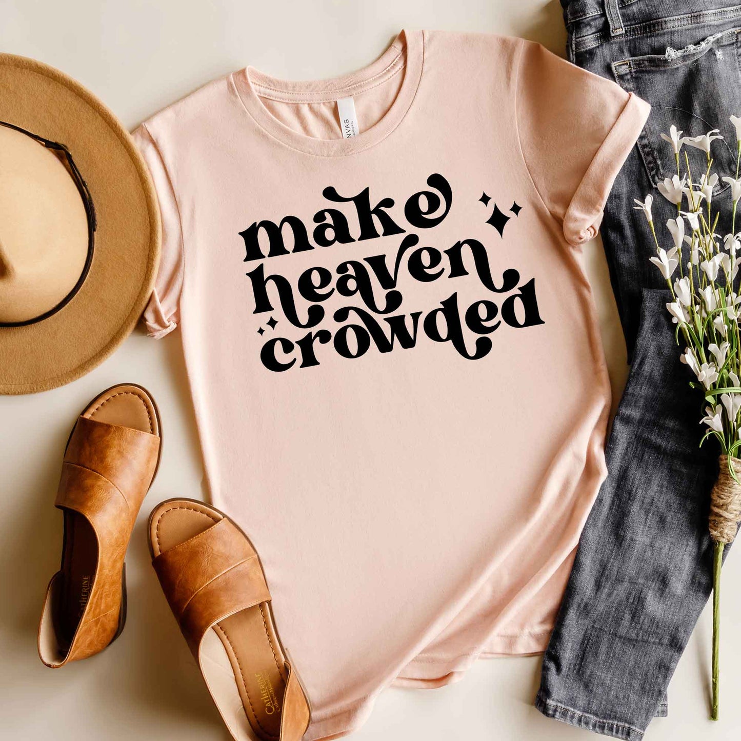 Make Heaven Crowded Stars | Short Sleeve Crew Neck