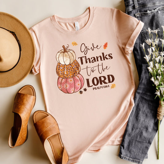 Give Thanks Pumpkins | Short Sleeve Crew Neck