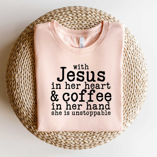 Jesus In Her Heart | Short Sleeve Crew Neck