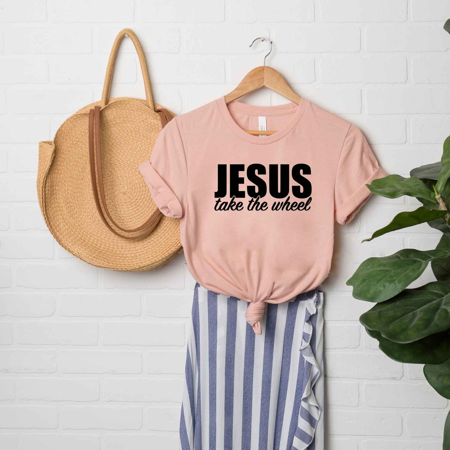 Jesus Take The Wheel | Short Sleeve Crew Neck