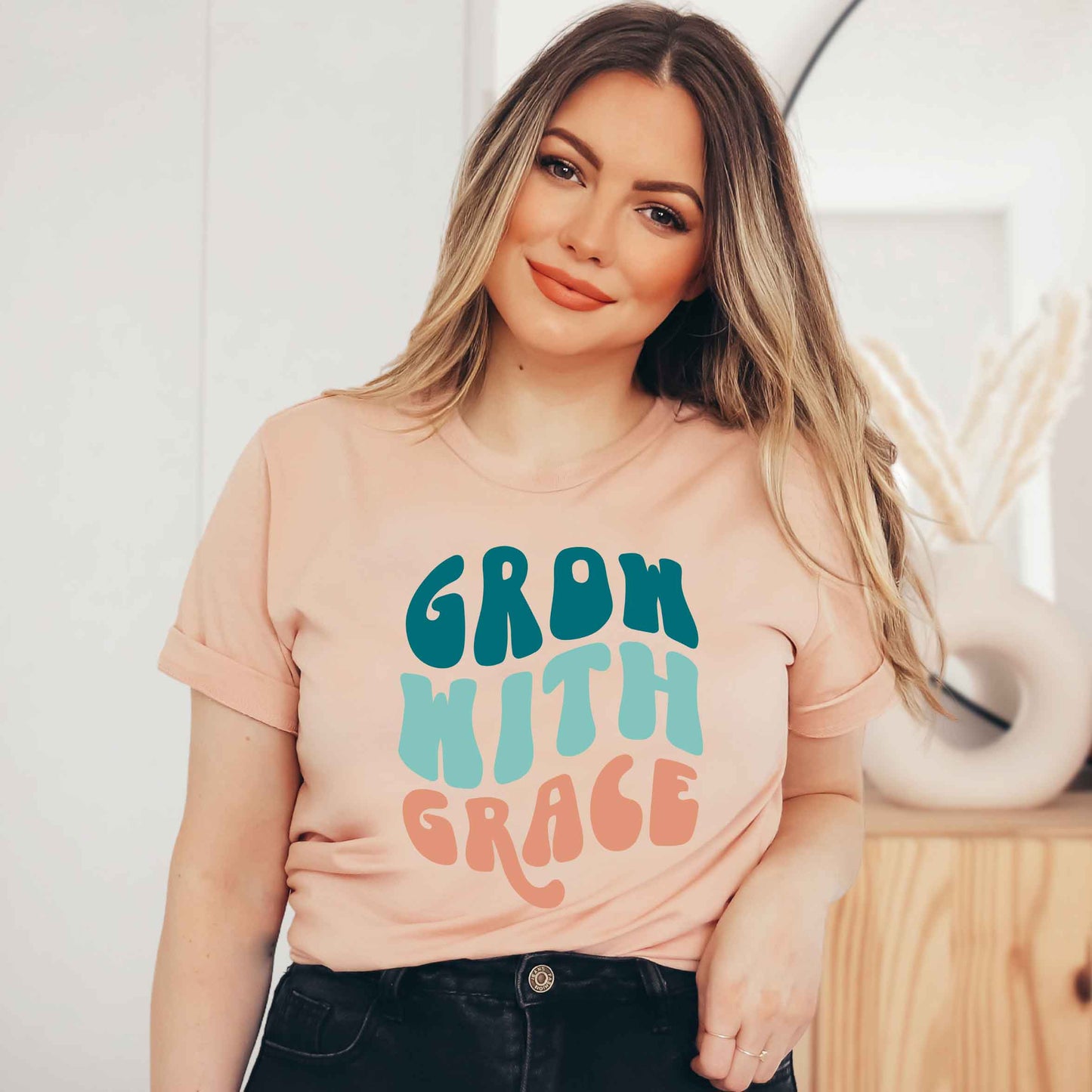 Retro Grow With Grace | Short Sleeve Crew Neck