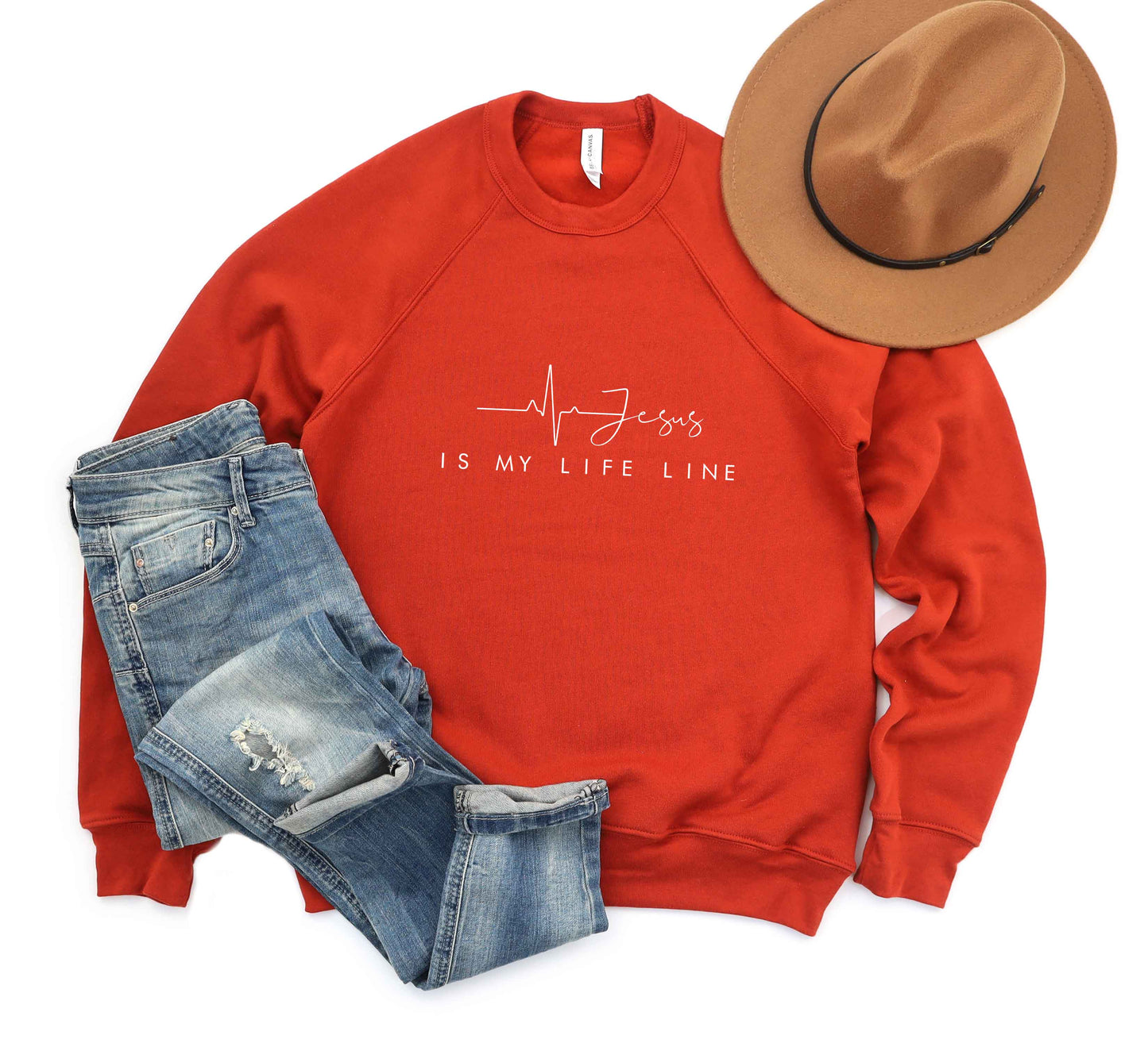 Jesus Is My Life Line | Bella Canvas Premium Sweatshirt