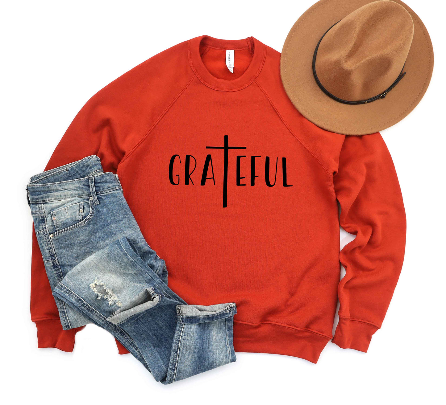 Grateful Cross | Bella Canvas Premium Sweatshirt