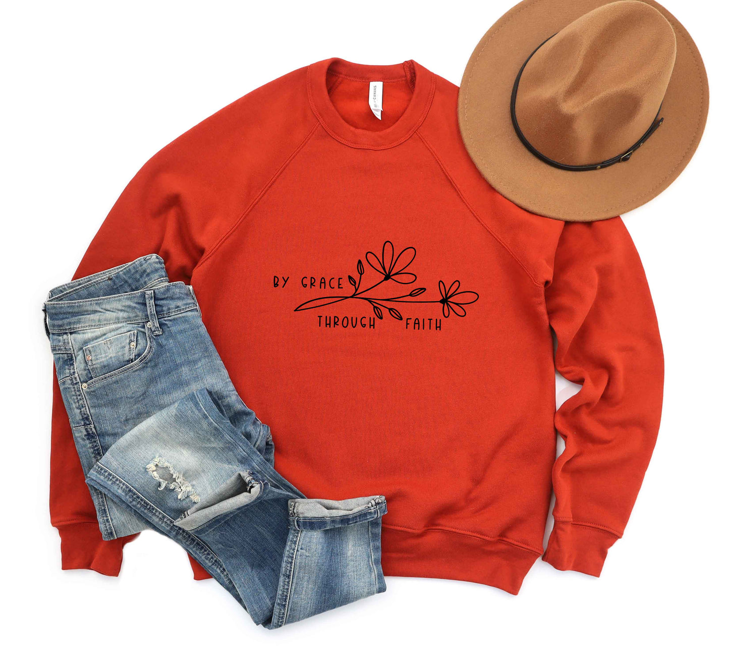 By Grace Through Faith Flowers |  Bella Canvas Premium Sweatshirt