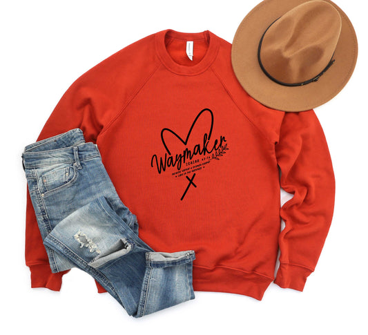 Way Maker Heart | Bella Canvas Premium Sweatshirt