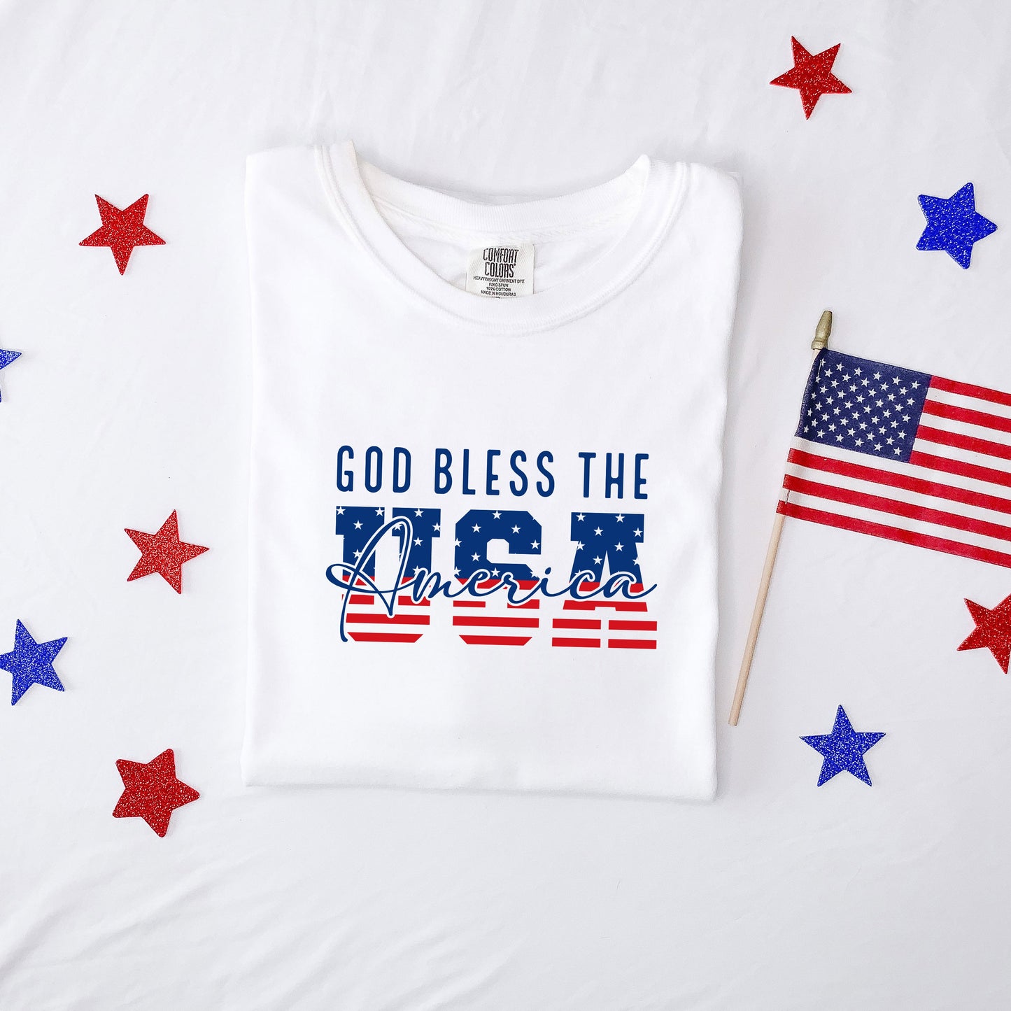 God Bless The USA | Garment Dyed Tee