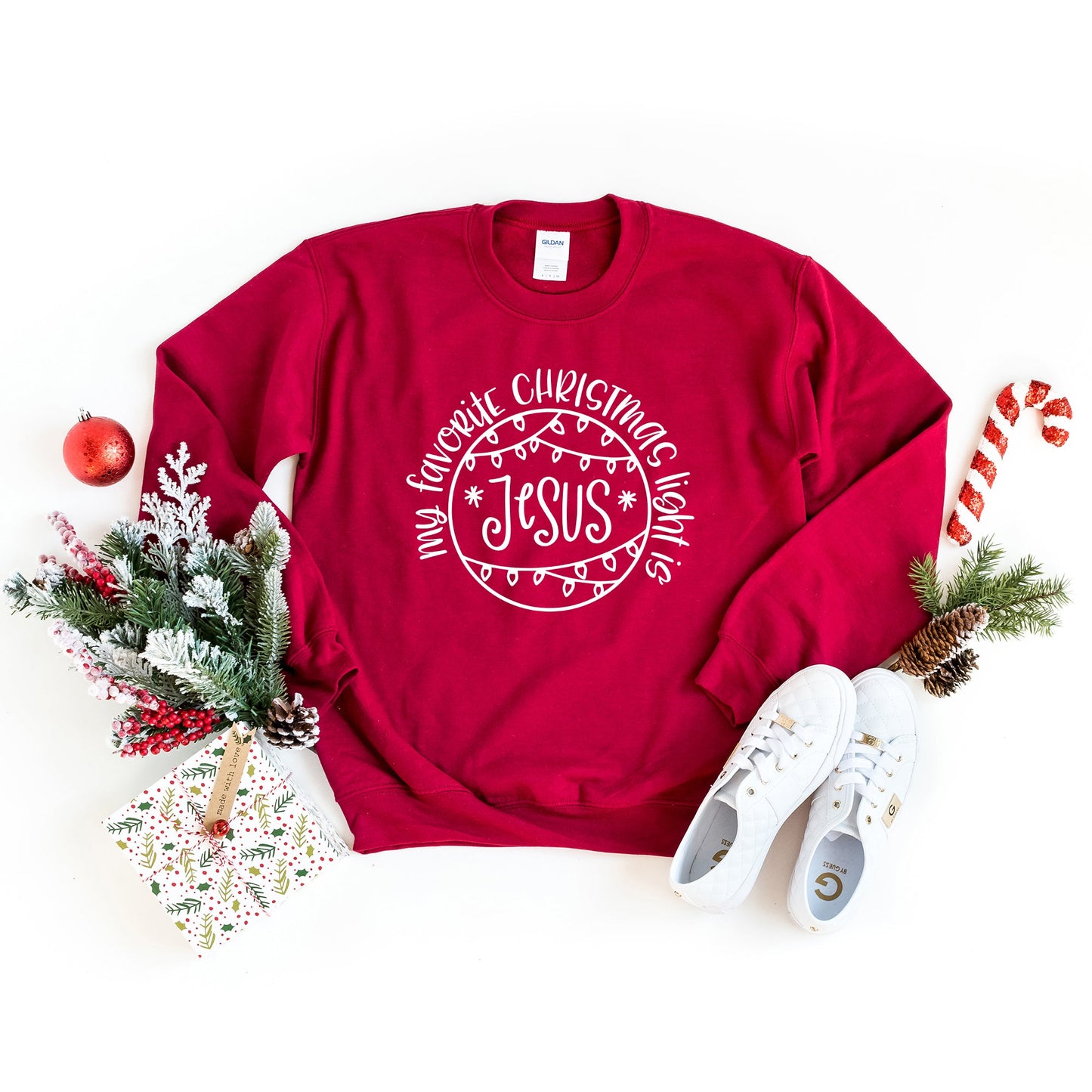 Favorite Christmas Lights Jesus | Sweatshirt