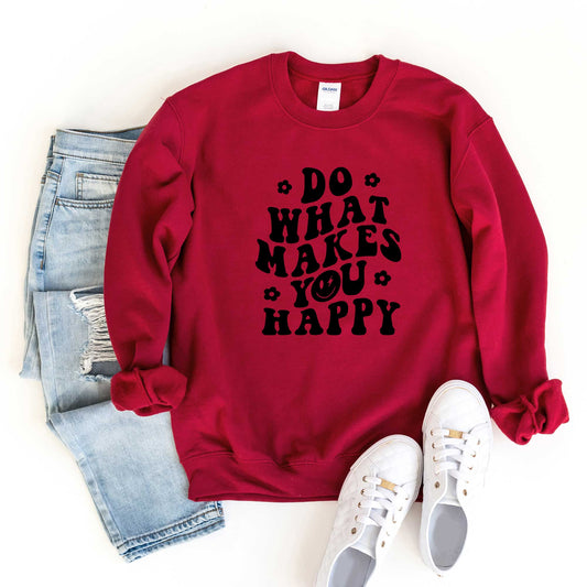 Makes You Happy Smiley Face | Sweatshirt