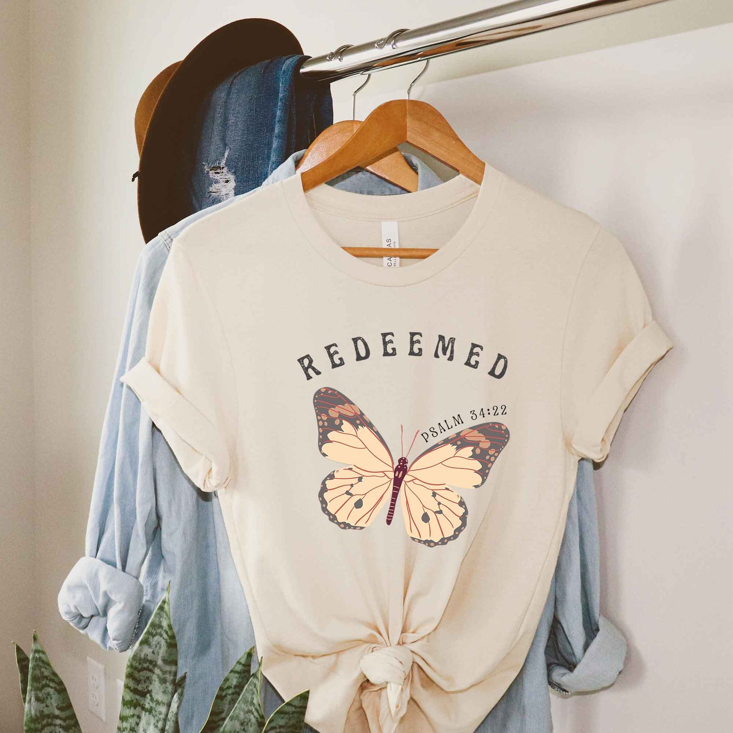 Redeemed Boho Butterfly | Short Sleeve Crew Neck