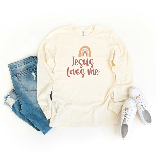 Jesus Loves Me Rainbow | Long Sleeve Crew Neck