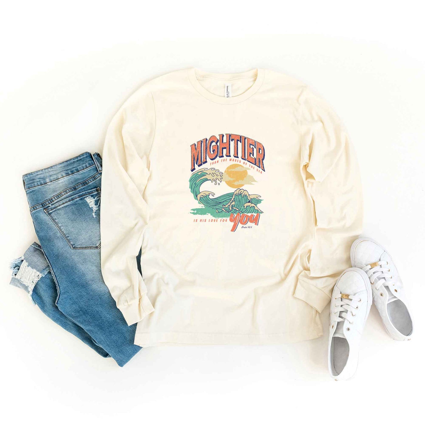 Mightier Than The Waves | Long Sleeve Crew Neck