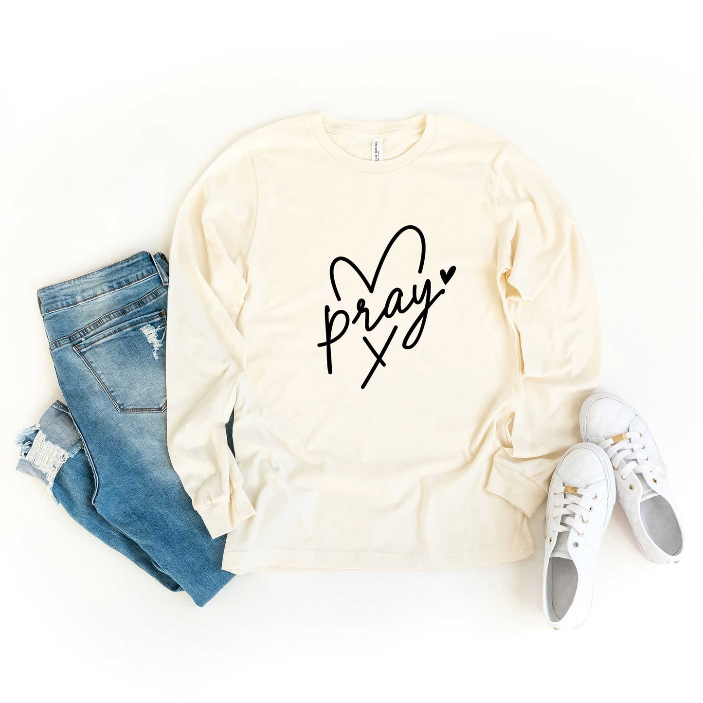 Pray Heart | Long Sleeve Crew Neck