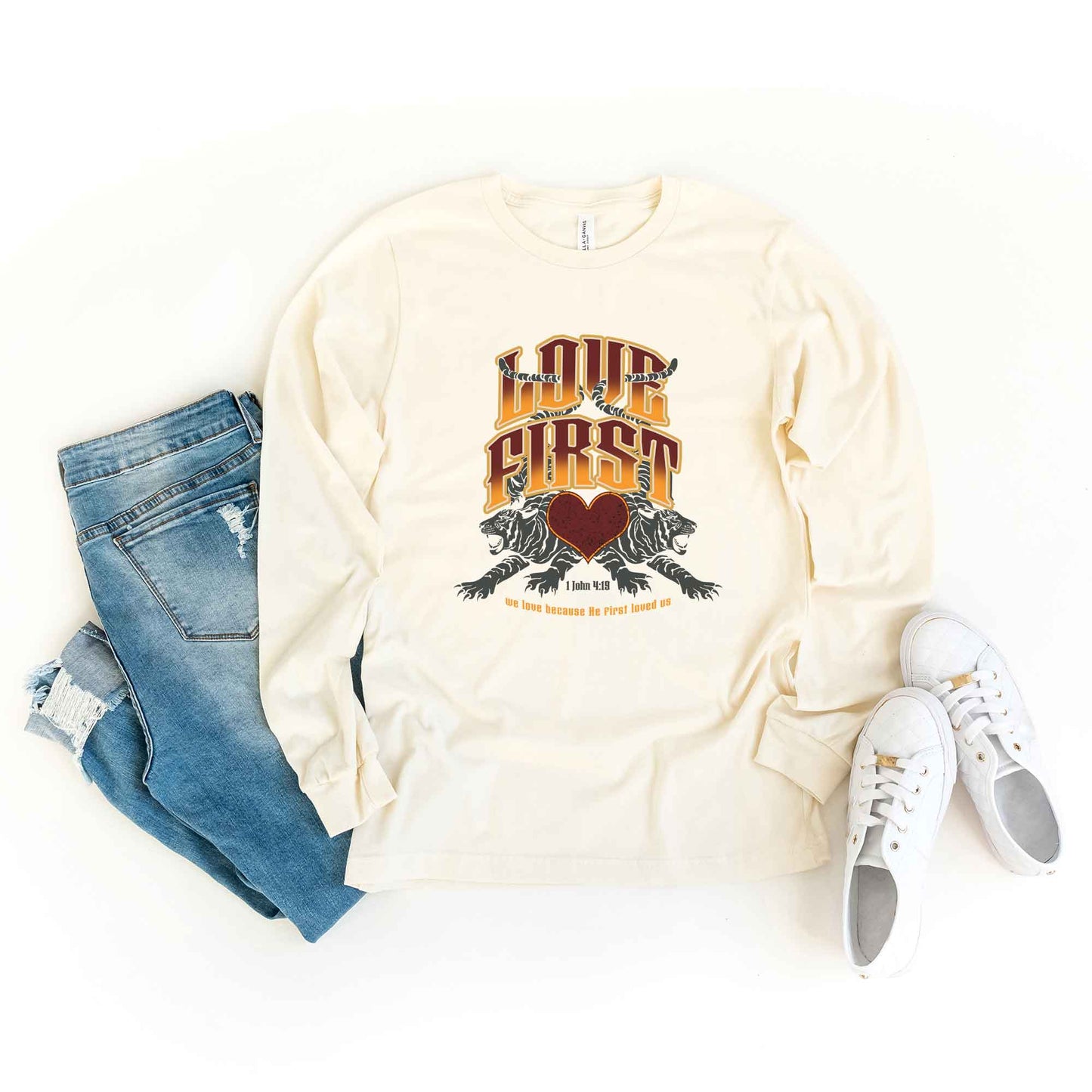 Love First Scripture | Long Sleeve Crew Neck