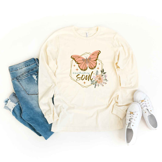 It Is Well Butterfly | Long Sleeve Crew Neck