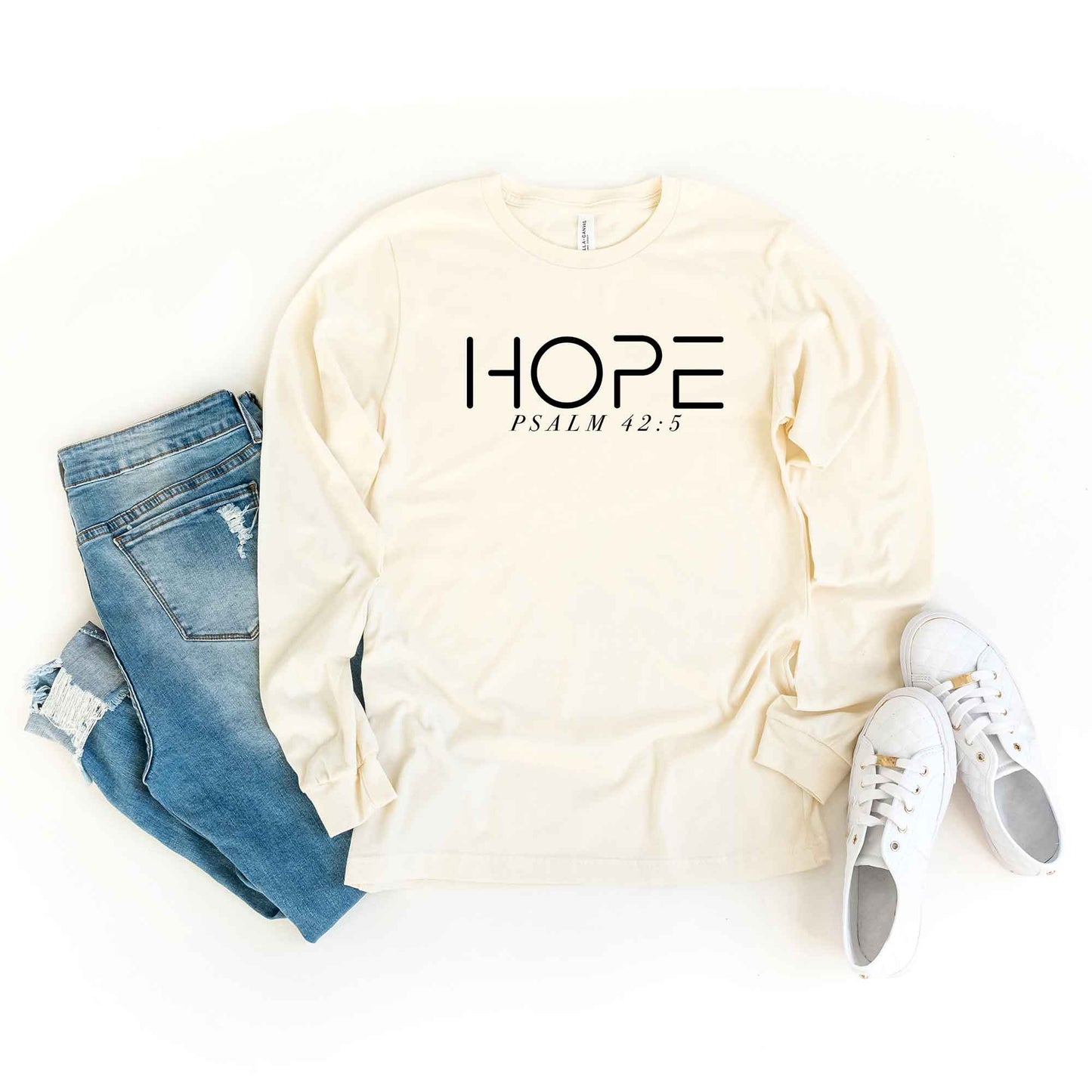 Hope Scripture | Long Sleeve Crew Neck