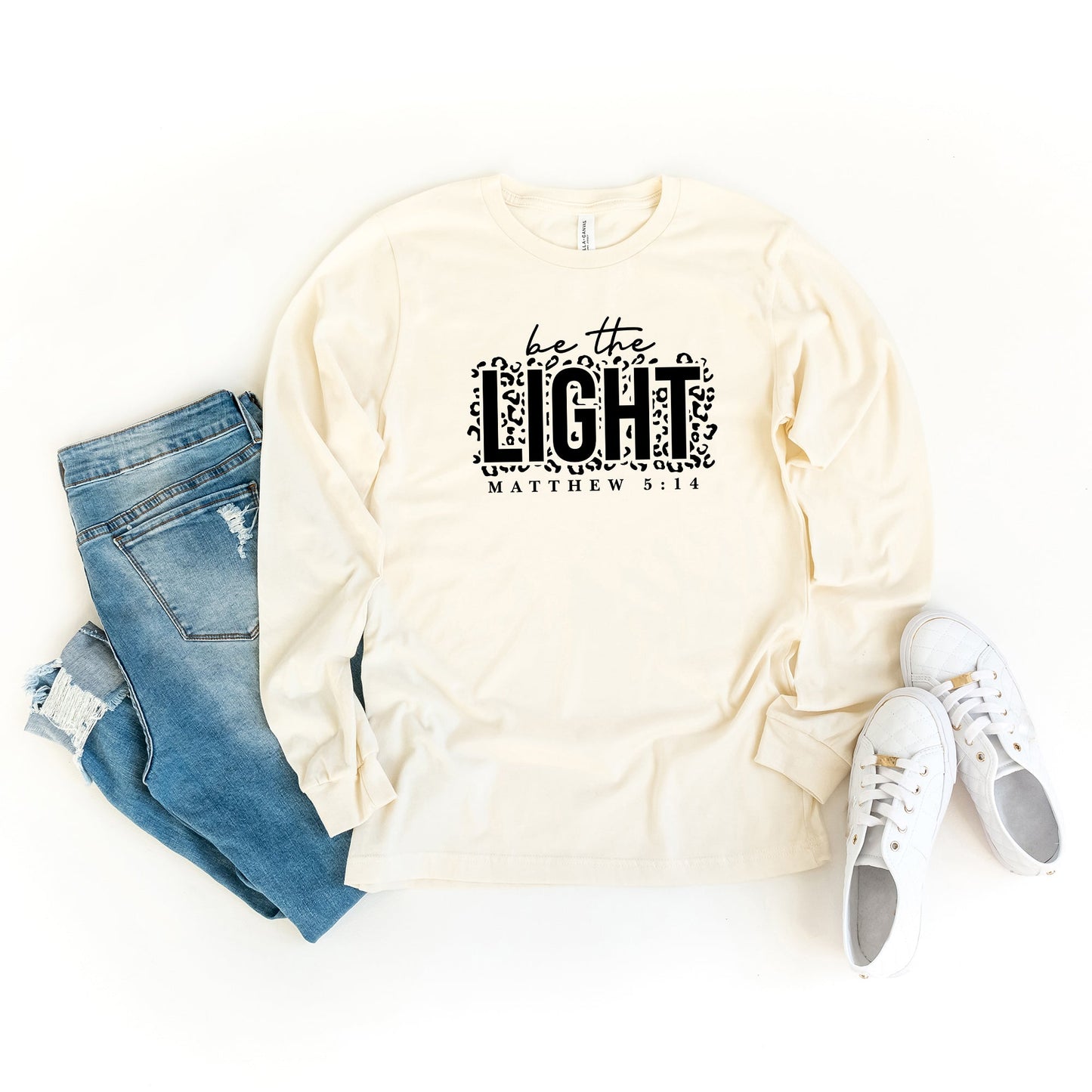 Be The Light Leopard | Long Sleeve Crew Neck