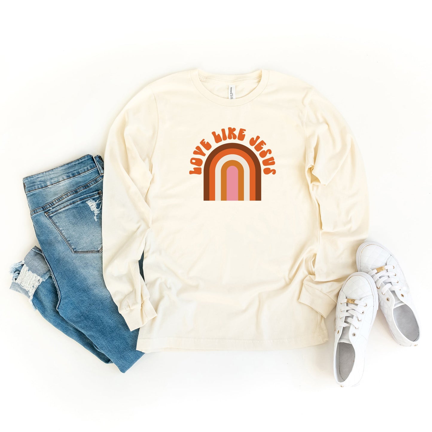 Love Like Jesus Rainbow | Long Sleeve Crew Neck