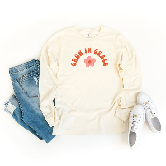 Mini Grow In Grace Flower | Long Sleeve Crew Neck