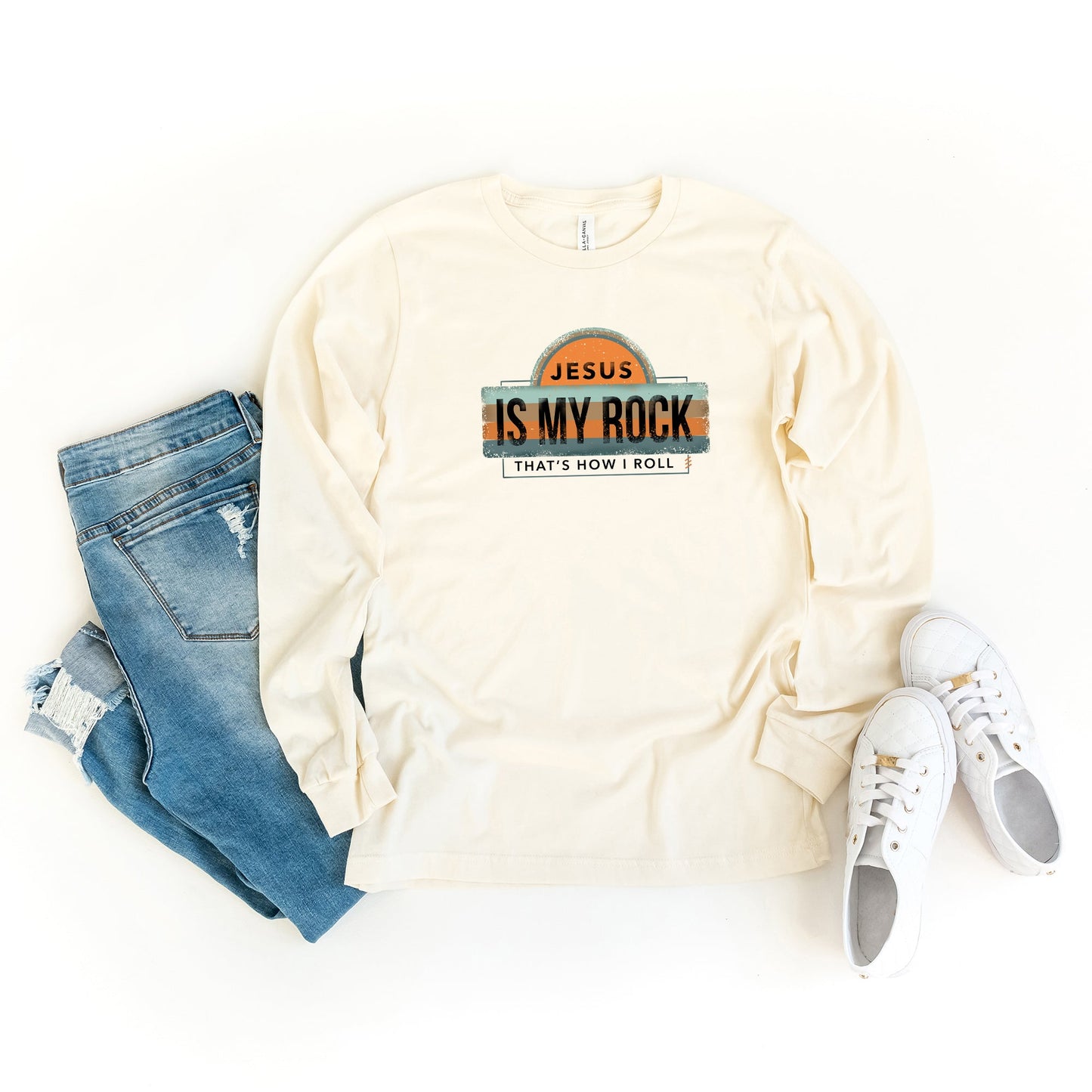 Jesus Is My Rock | Long Sleeve Crew Neck