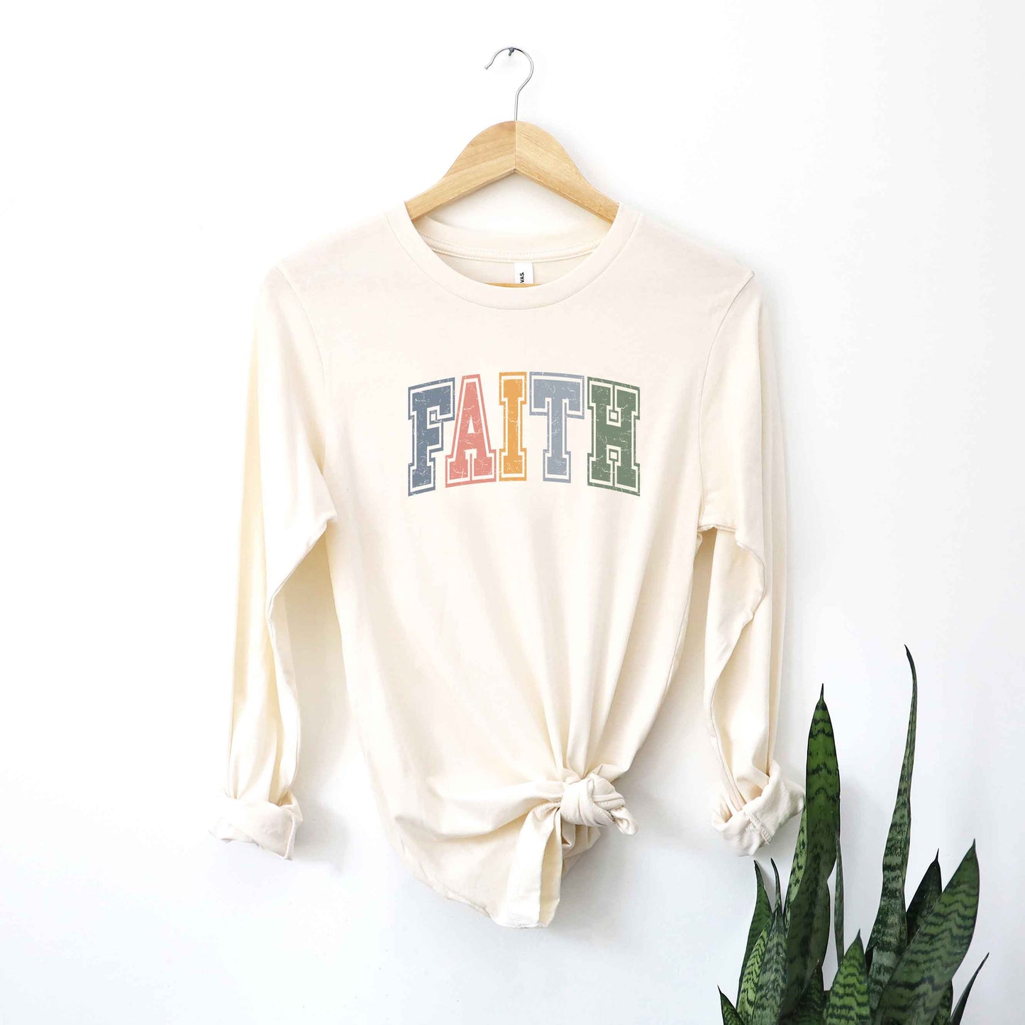 Faith Varsity | Long Sleeve Crew Neck