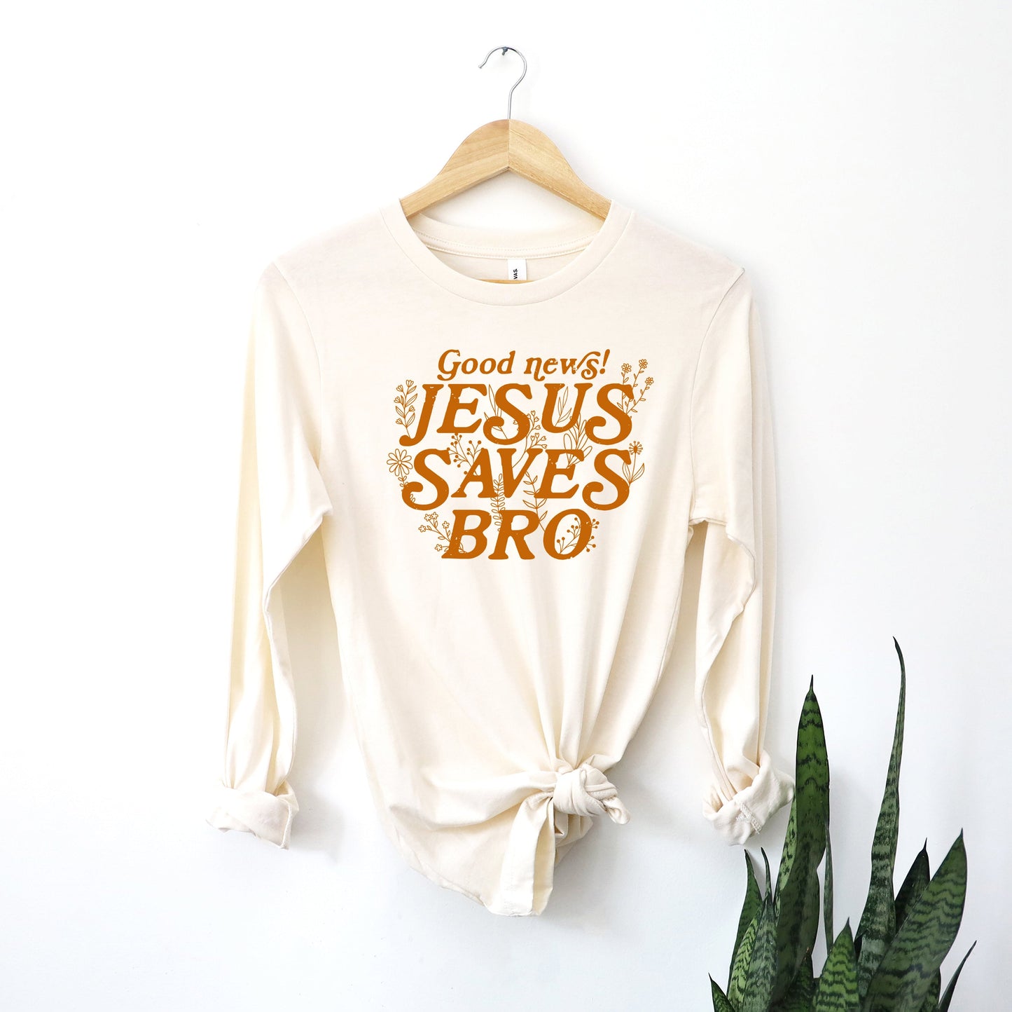 Jesus Saves Bro | Long Sleeve Crew Neck