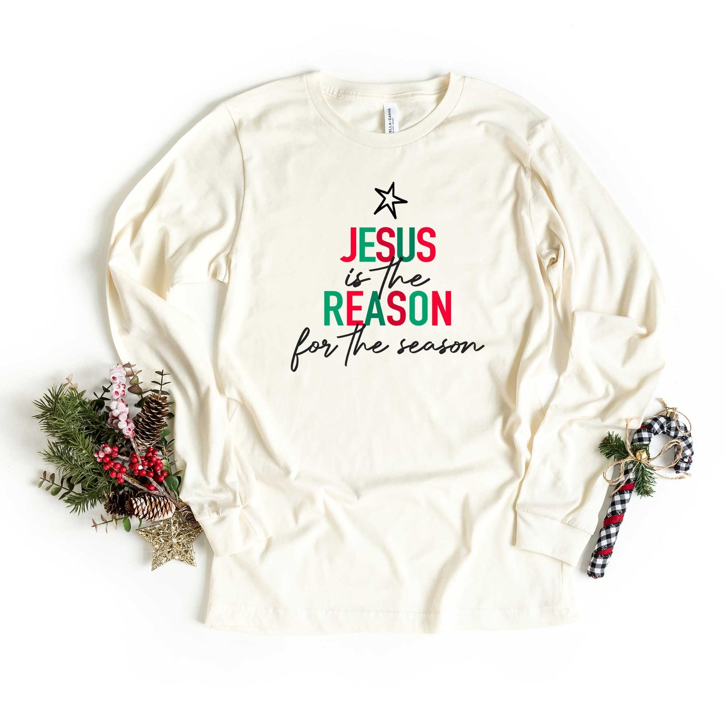 Reason For The Season Colorful | Long Sleeve Crew Neck