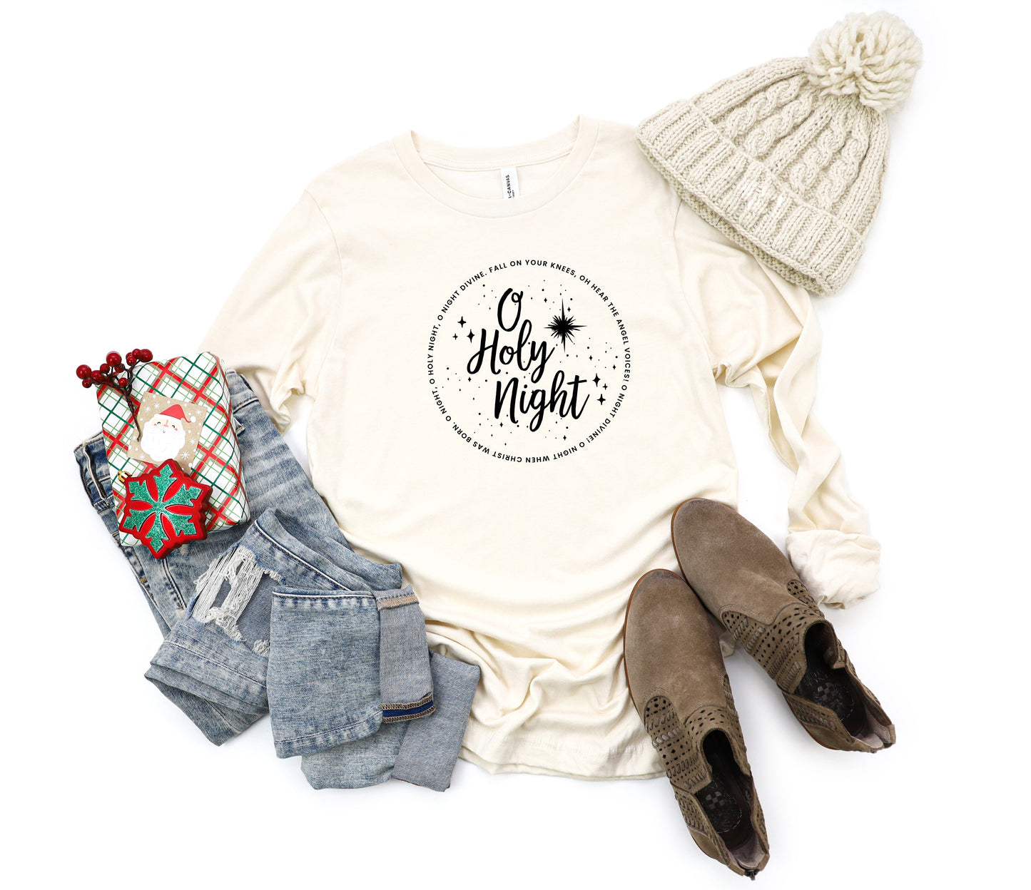 Holy Night Stars | Long Sleeve Crew Neck