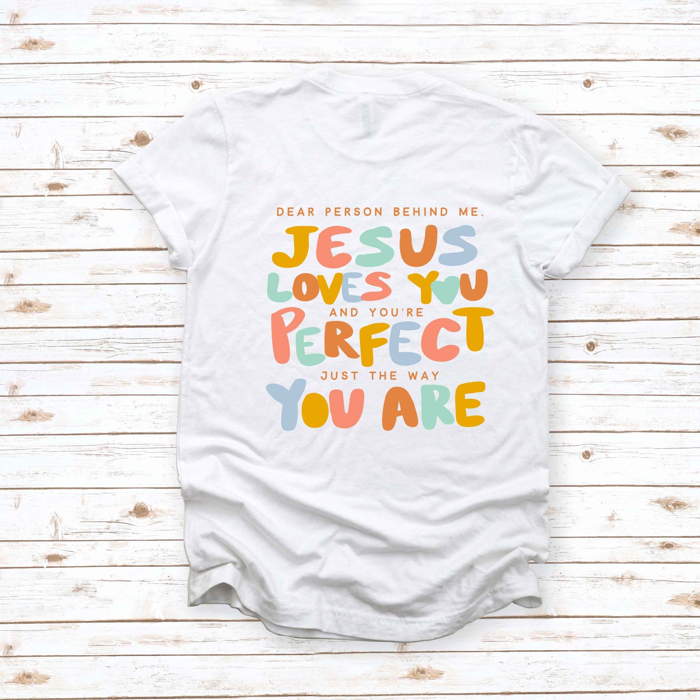 Just The Way You Are Colorful | Short Sleeve Crew Neck