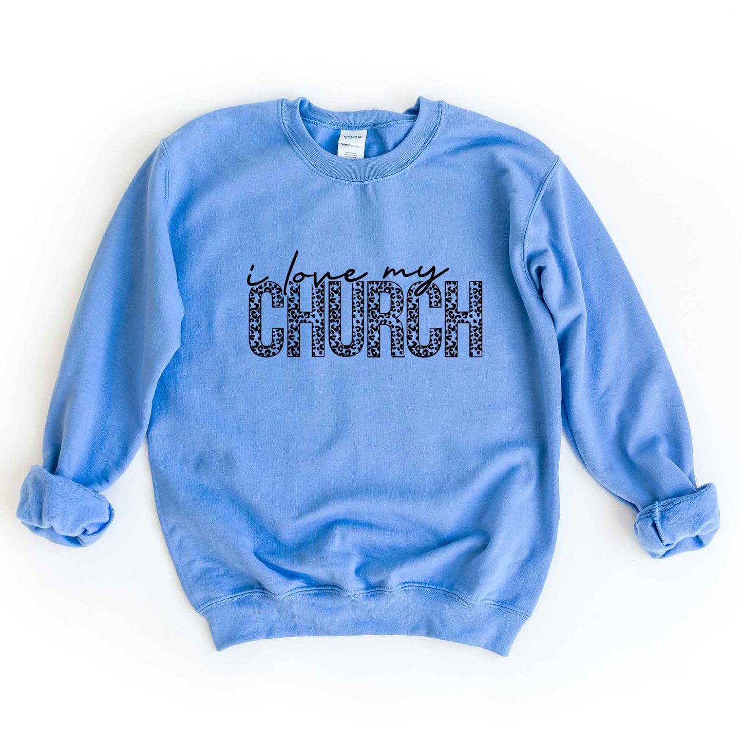 I Love My Church Leopard | Sweatshirt