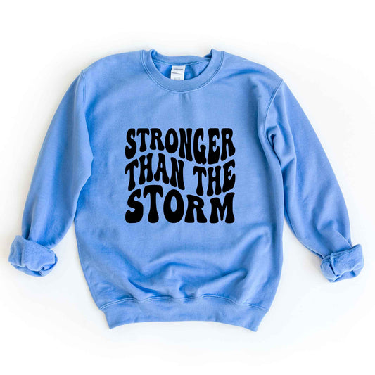 Retro Stronger Than The Storm Wavy | Sweatshirt