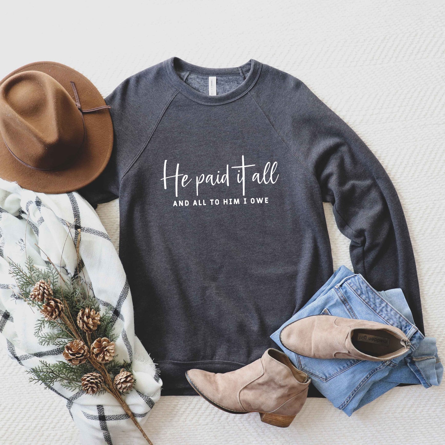 He Paid It All | Bella Canvas Premium Sweatshirt