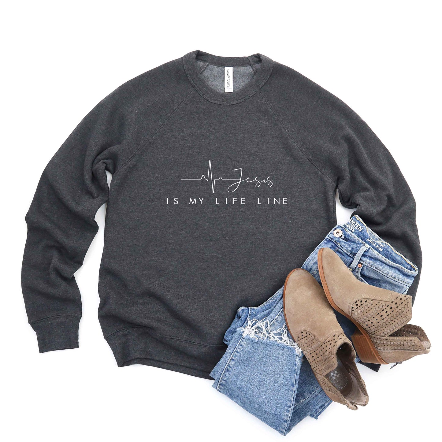 Jesus Is My Life Line | Bella Canvas Premium Sweatshirt