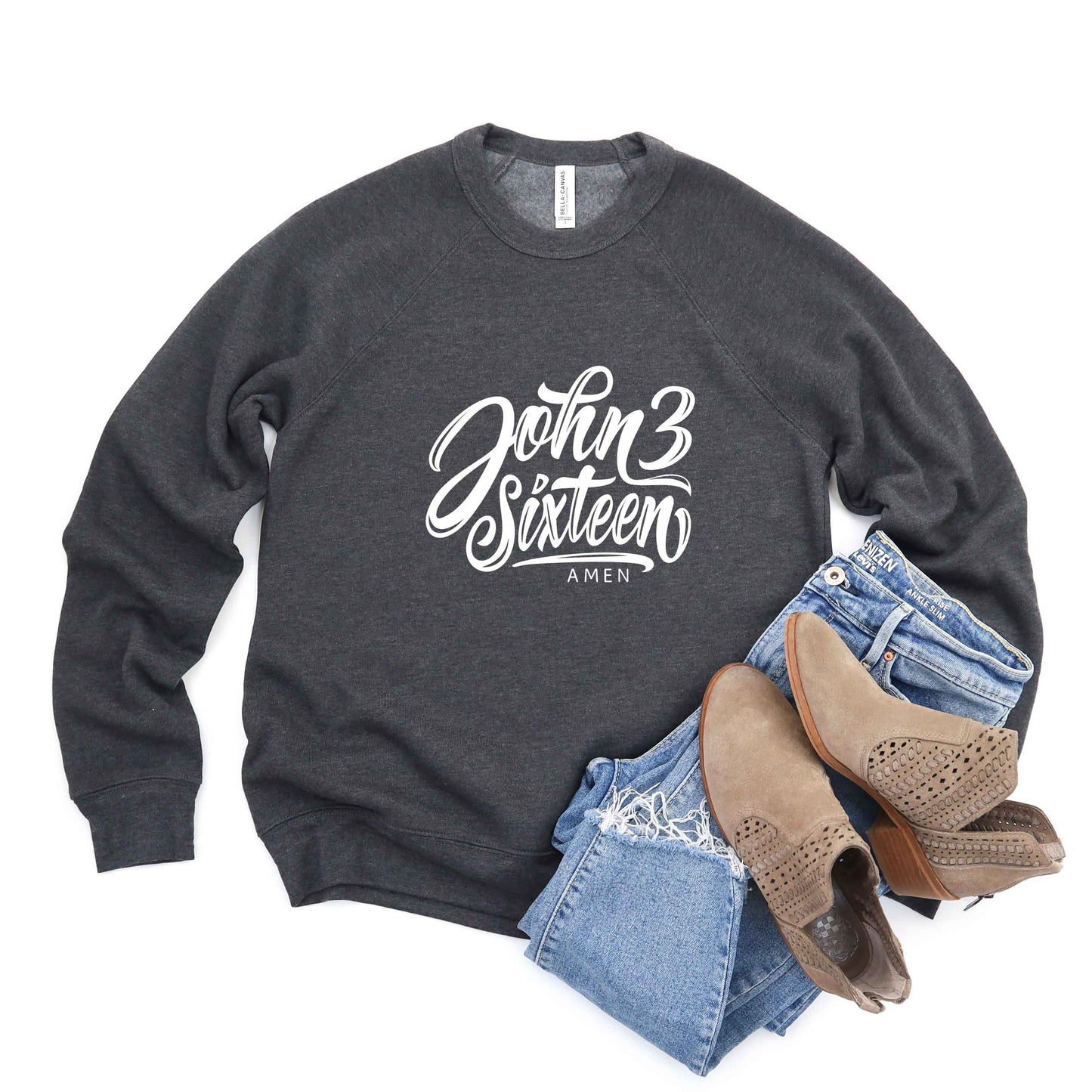 John 3 Sixteen | Bella Canvas Premium Sweatshirt