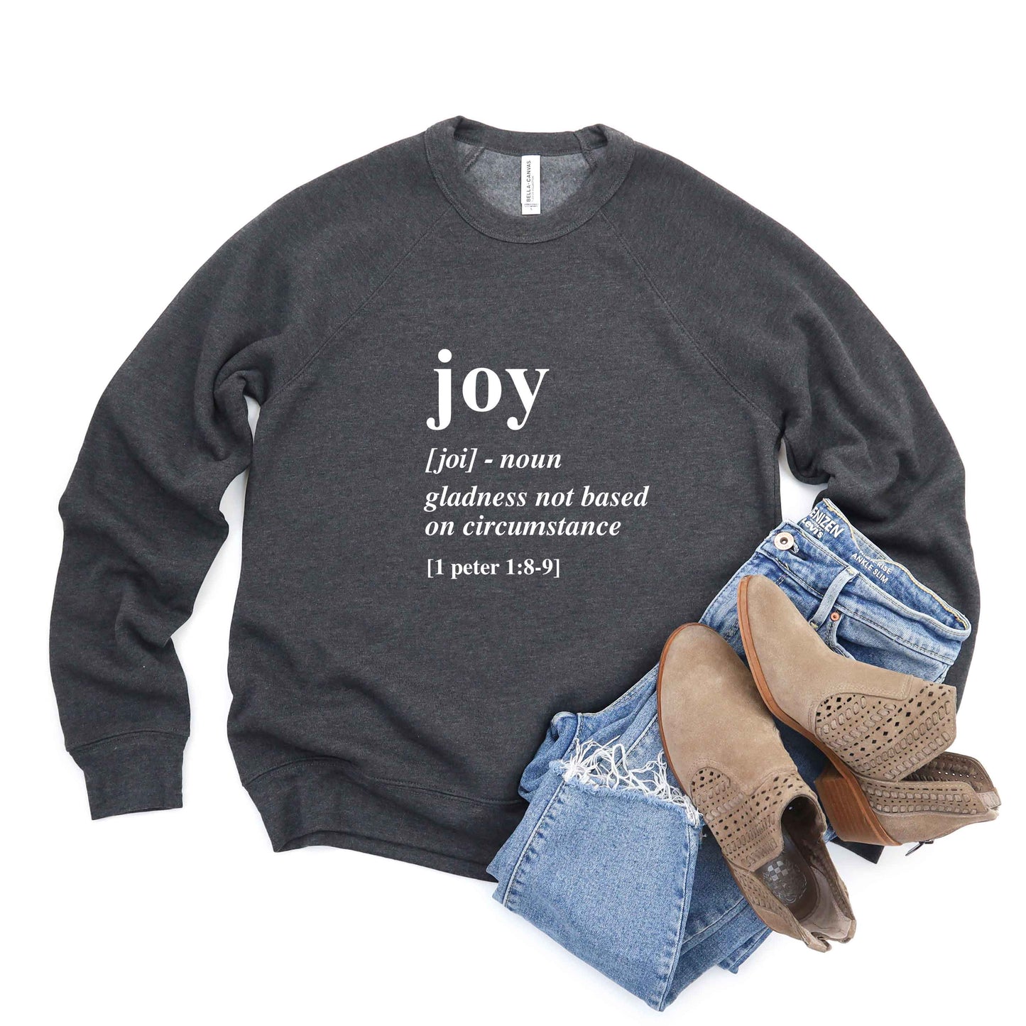 Joy Scripture | Bella Canvas Premium Sweatshirt