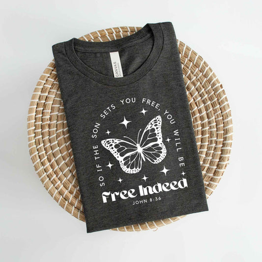 Free Indeed Butterfly | Short Sleeve Crew Neck