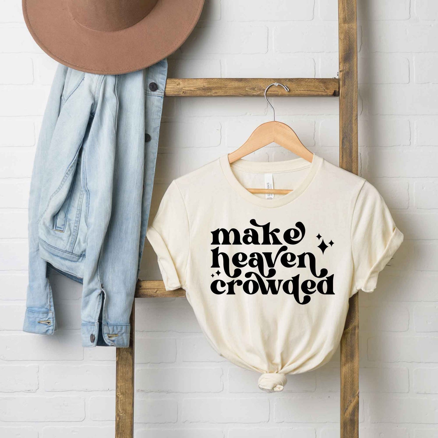 Make Heaven Crowded Stars | Short Sleeve Crew Neck