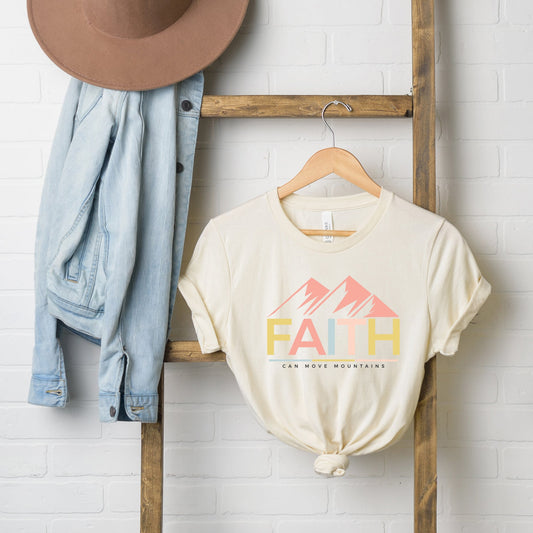 Bright Faith Can Move Mountains | Short Sleeve Crew Neck