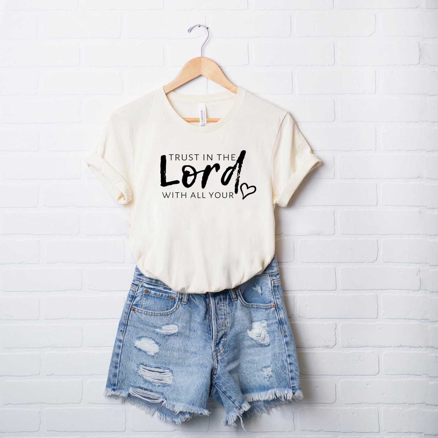 Trust In The Lord With All Your Heart | Short Sleeve Crew Neck