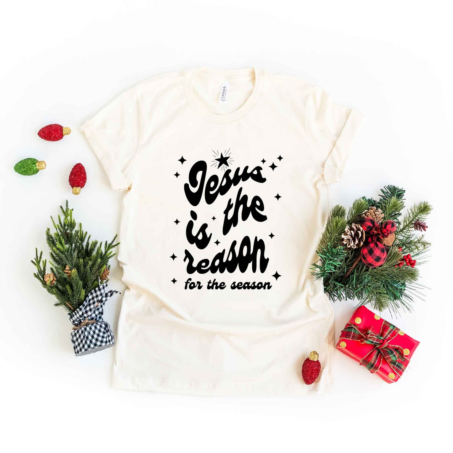 Jesus Is The Reason Stars | Short Sleeve Crew Neck